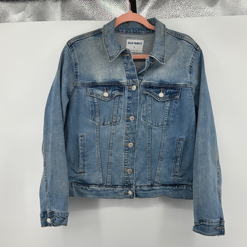 Old Navy VTG Inspired Streetwear Western Y2K Preppy Light Blue Jean Jacket SzM